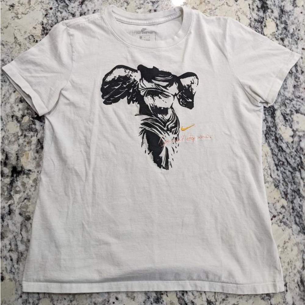 Vintage Nike Womens Goddess Embroidered Graphic Tee